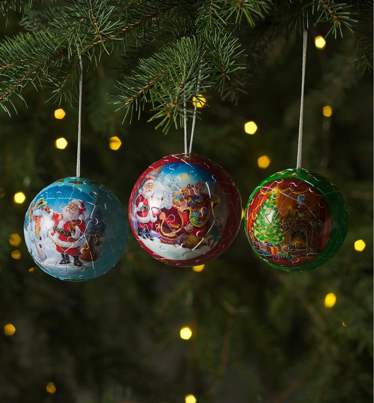 Animal Print Christmas Ornaments Set of 12