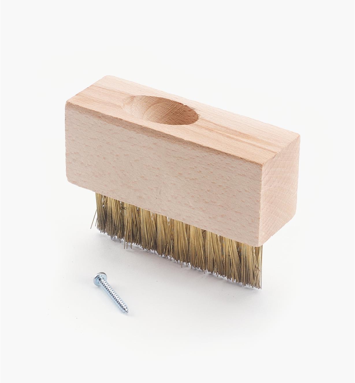 Weed brush with screw