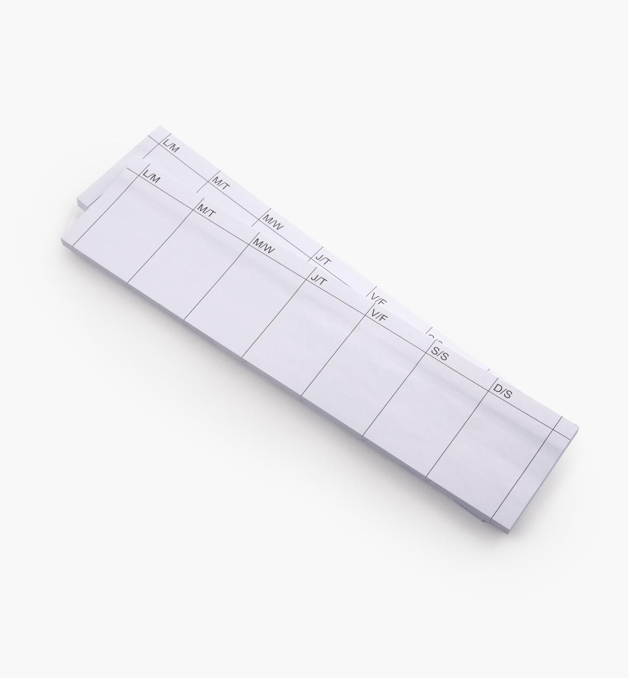 25K0107 - Weekly Tear-Off Planners, pr.