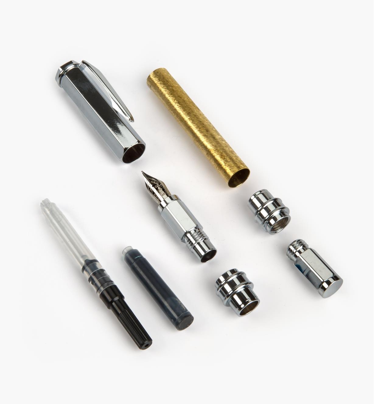 88K8770 - Magnetic Vertex Fountain Pen, Chrome