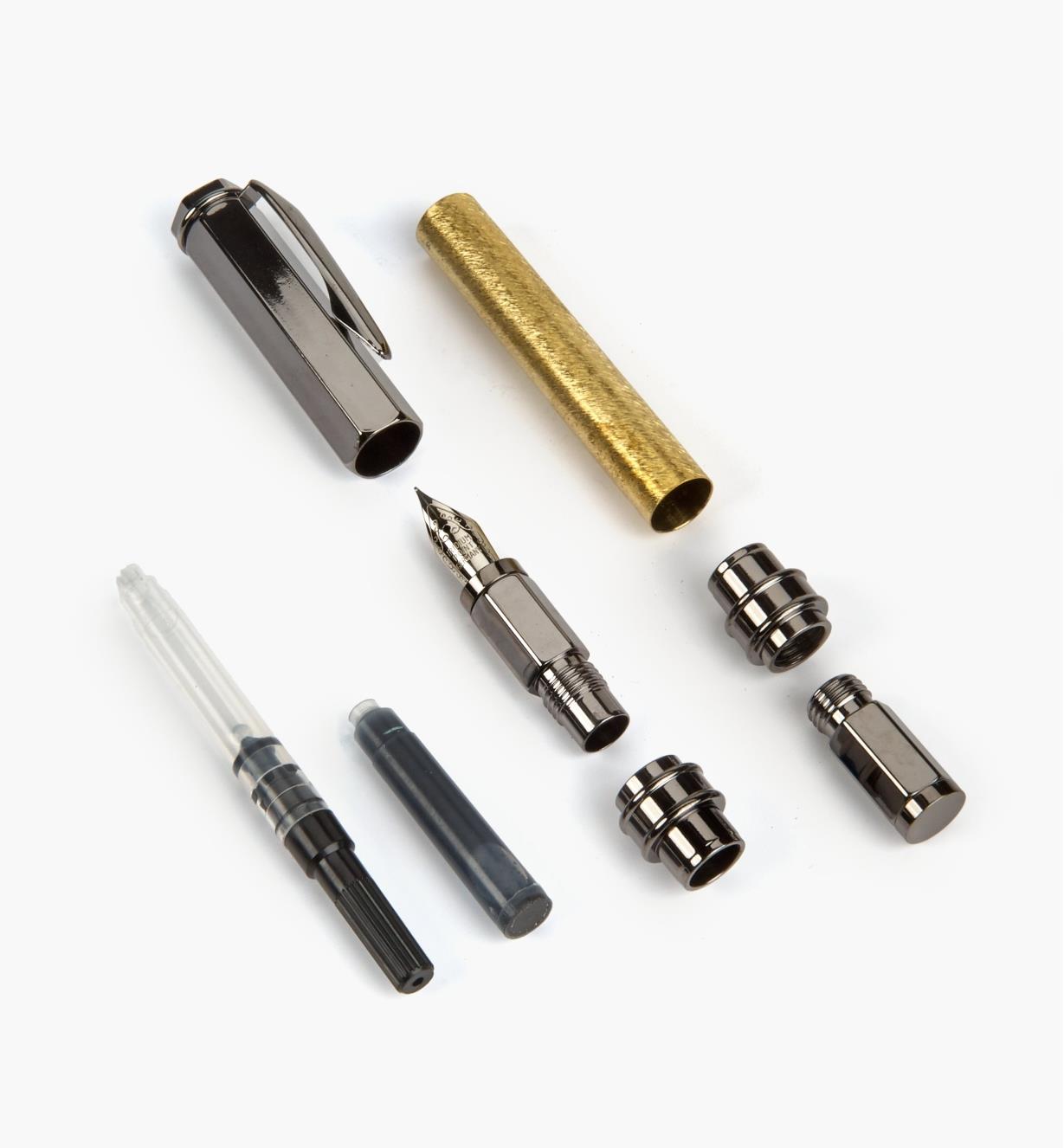 88K8771 - Magnetic Vertex Fountain Pen, Gunmetal