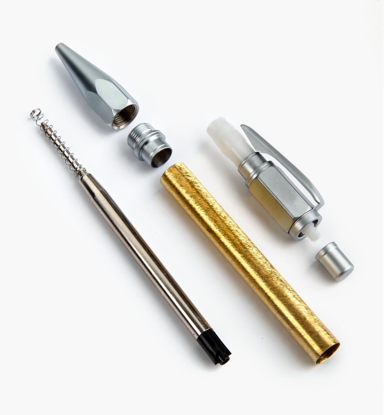 88K8817 - Vertex Click Pen, Satin Aluminum