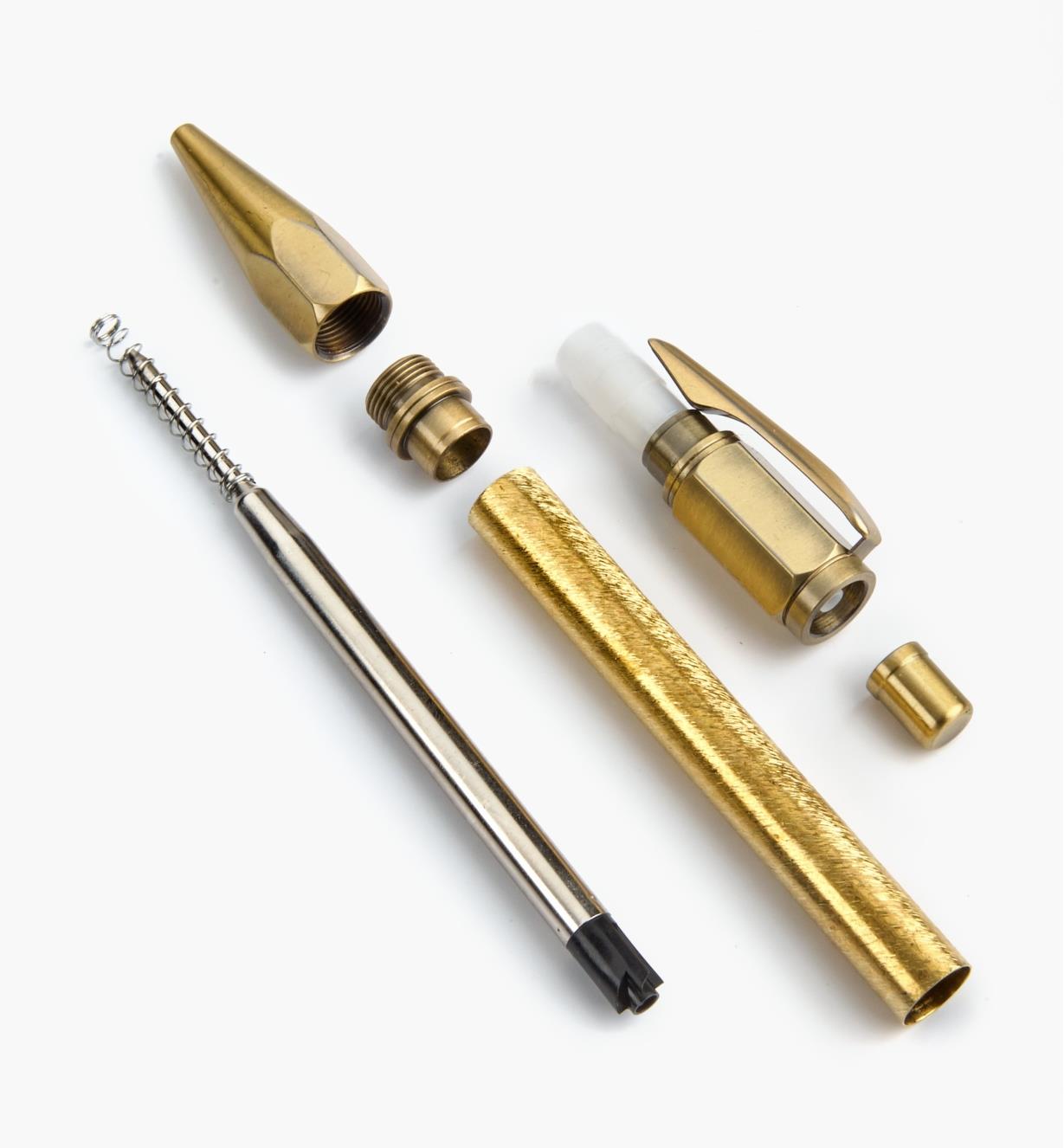 88K8820 - Vertex Click Pen, Antique Brass