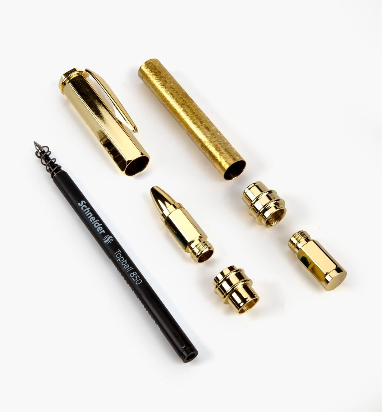 88K8769 - Magnetic Vertex Rollerball Pen, Gold