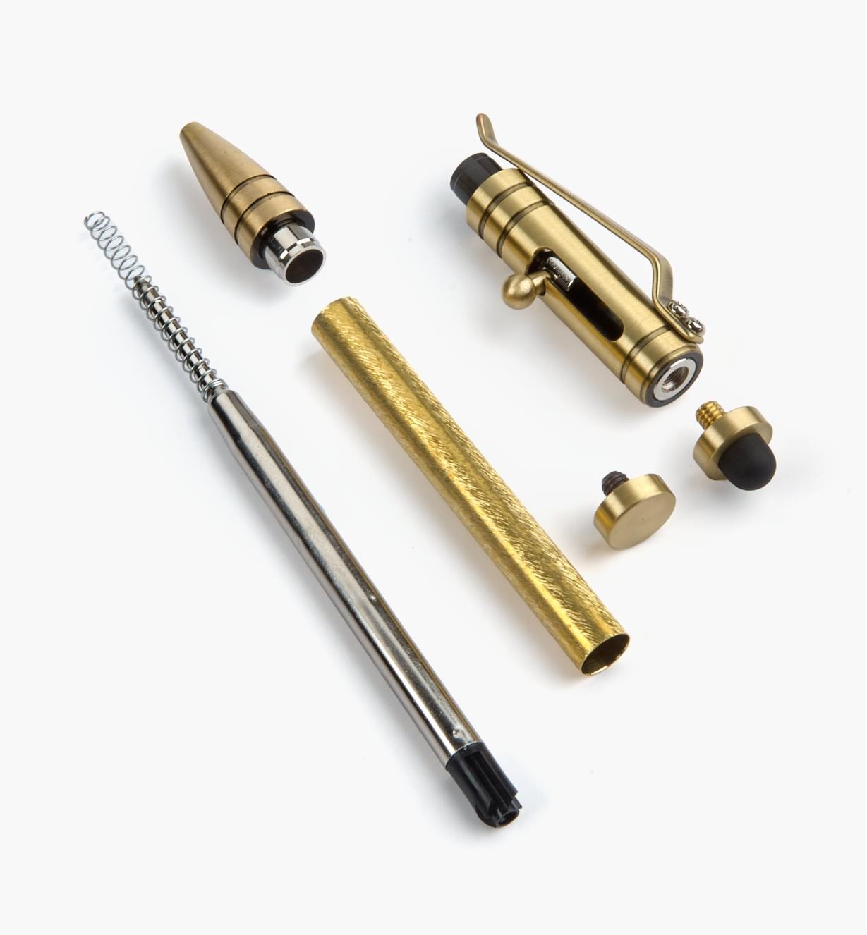 88K8848 - Bolt-Action Tec Pen, Antique Brass