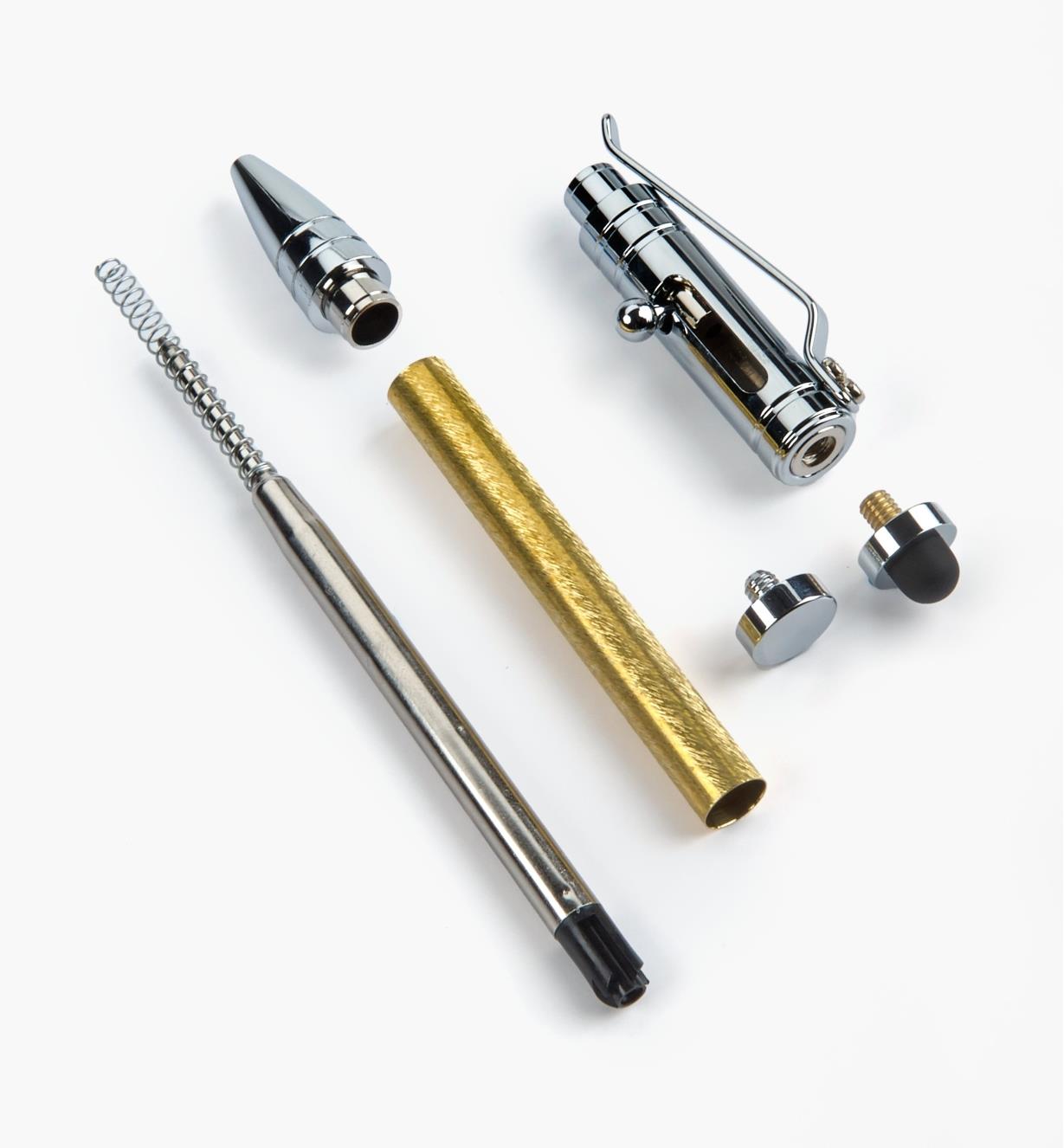 88K8849 - Composants pour stylo à culasse Tec-Pen, chromé