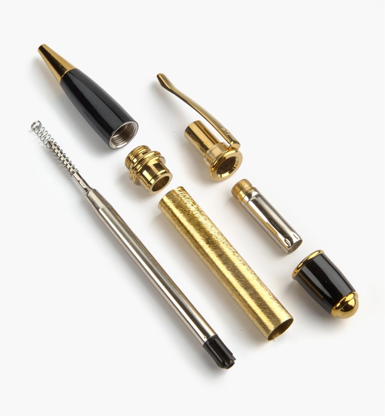 88K8857 - Gatsby Ballpoint Twist Pen, Gold & Titanium