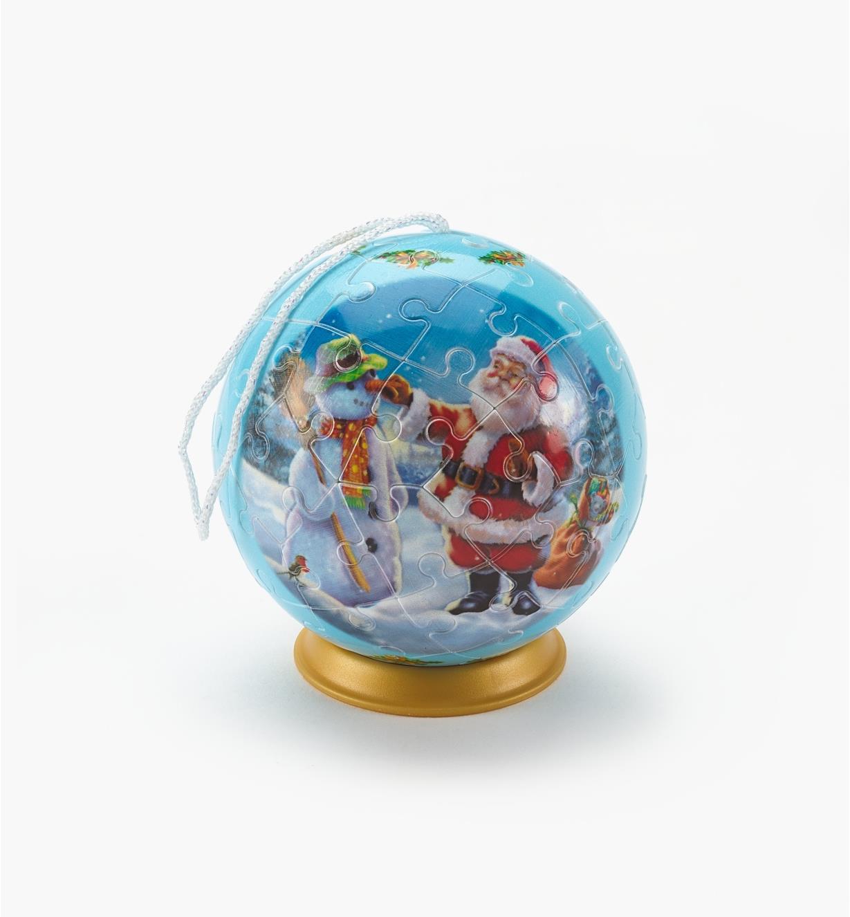  45K1594 - 3D Puzzle Christmas Ornament, Blue