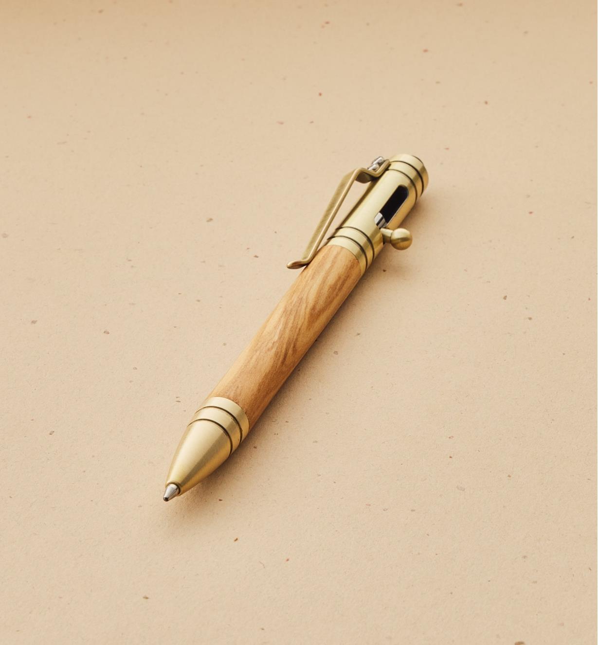 88K8848 - Bolt-Action Tec Pen, Antique Brass