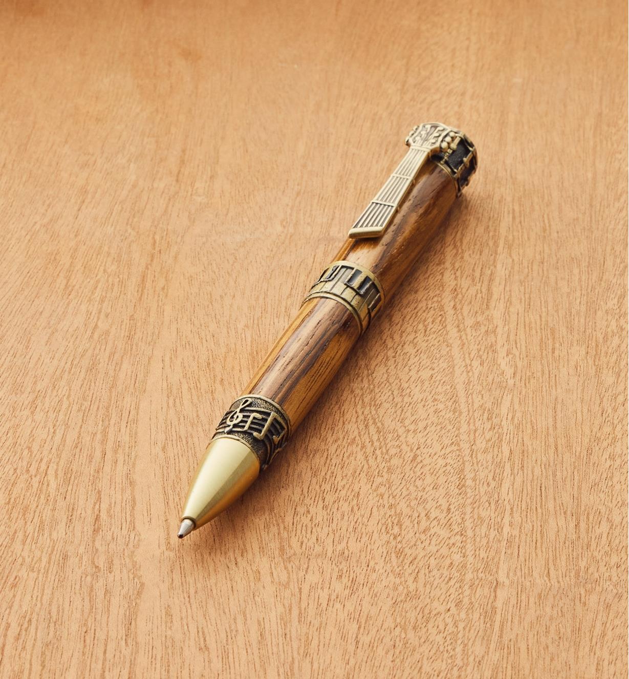 88K8905 - Music Ballpoint Twist Pen, Antique Brass