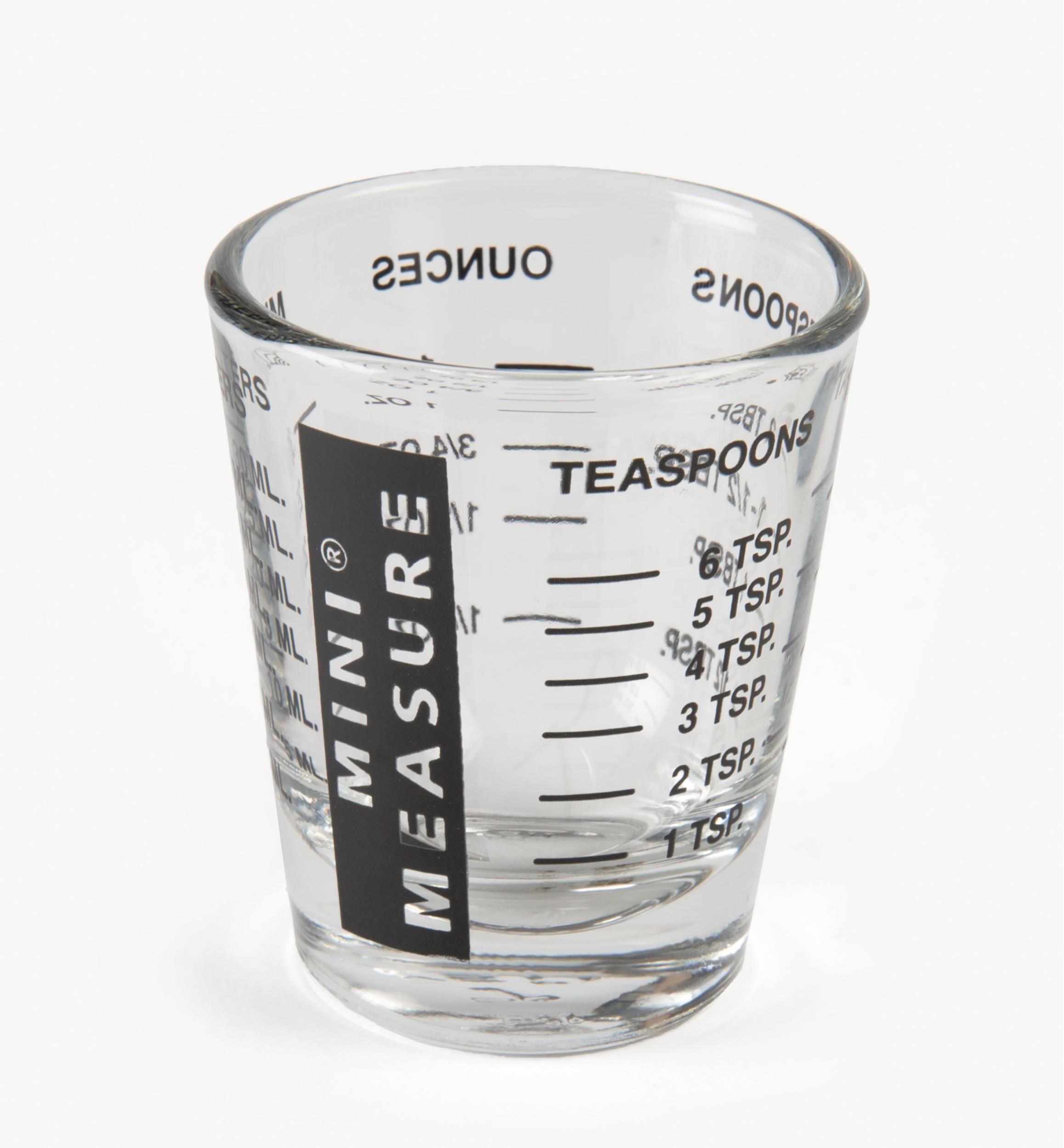 Harold Import 13211BLK Multi-Purpose Mini Measuring Glass, 1 oz, Black