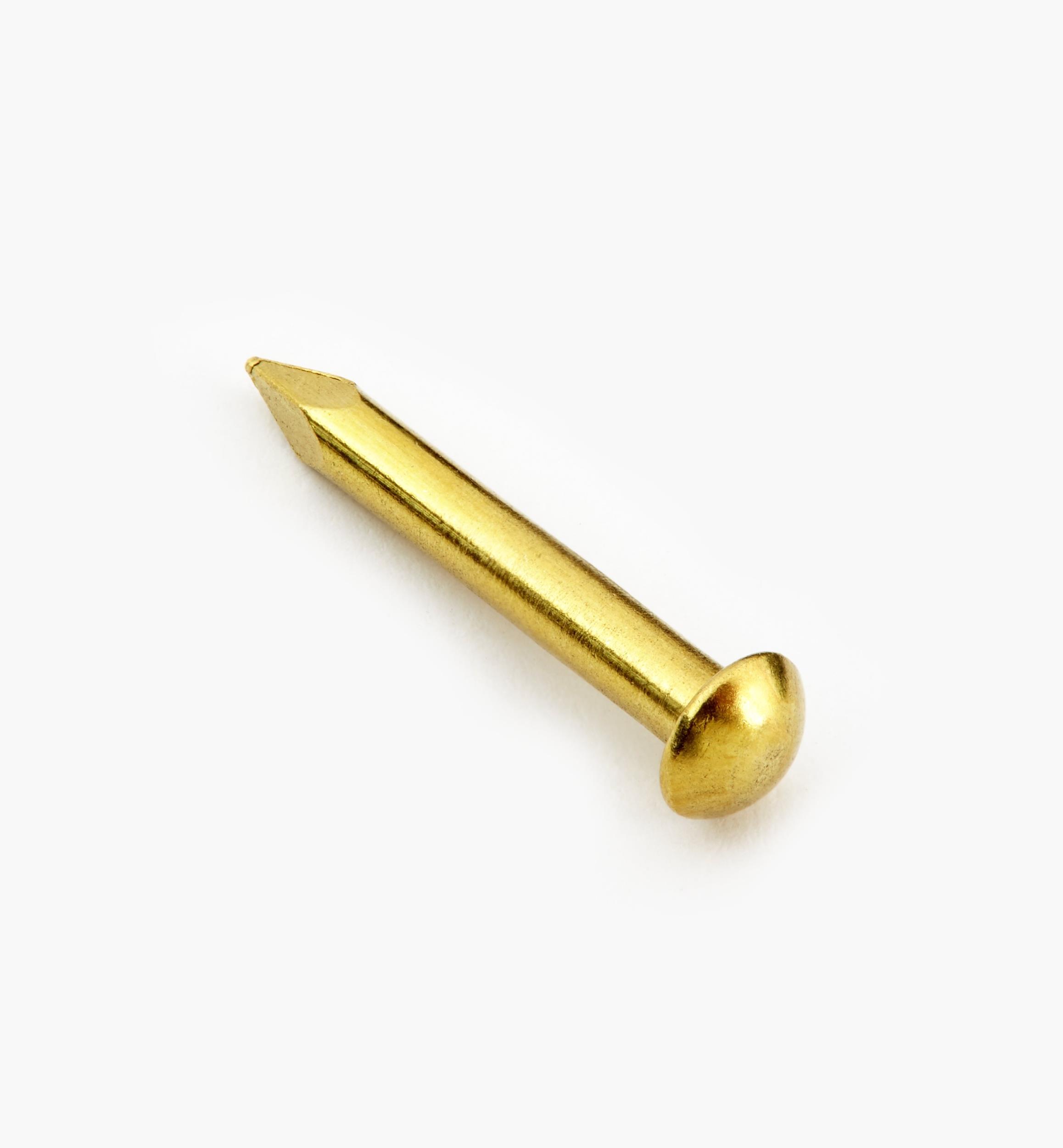 3/8” SOLID BRASS BRADS 100 NAILS small head 18 gauge Escutcheon pins USA made! 