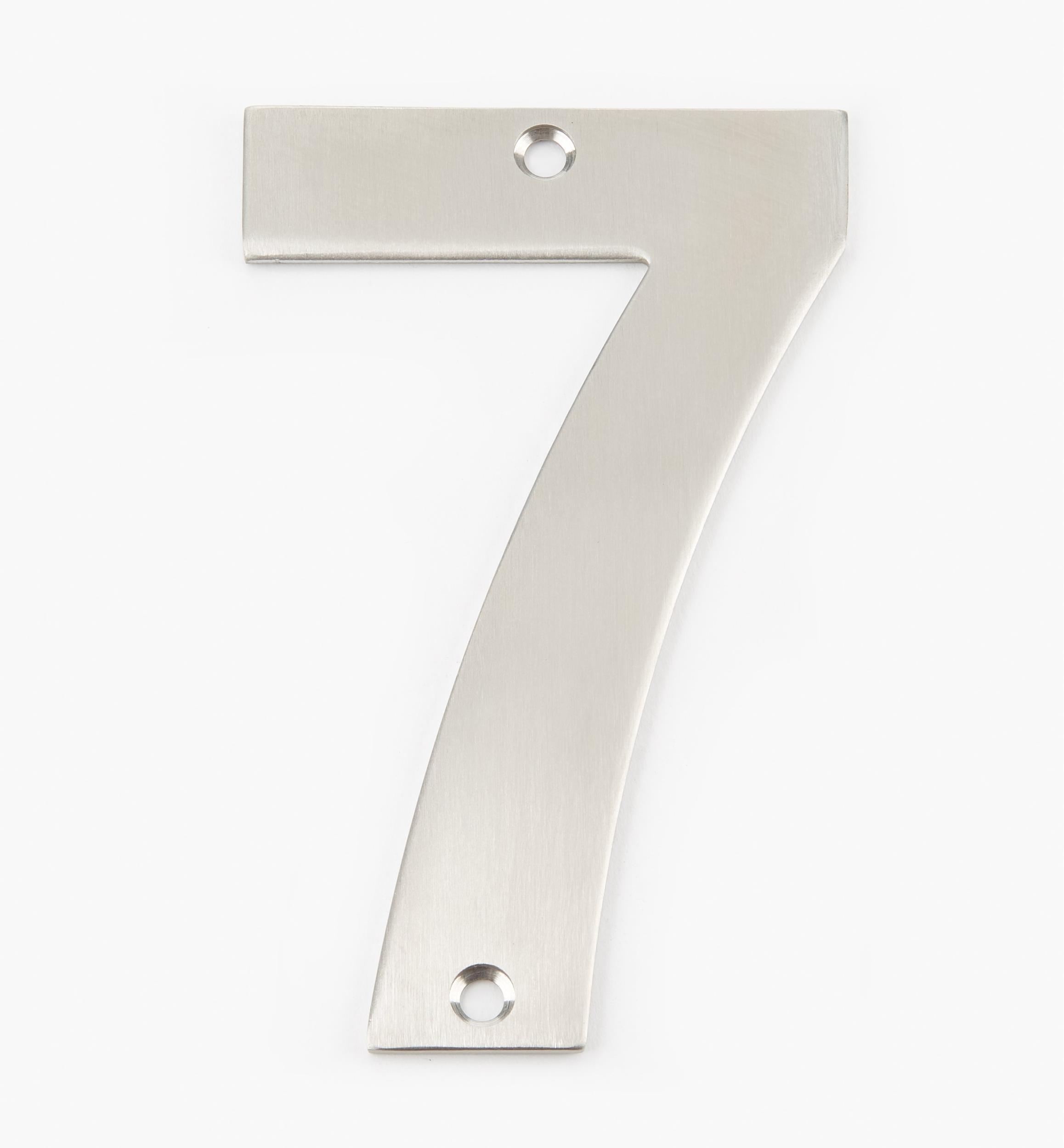 SCREW on House No 7 Building 10cm Stainless Steel House Numbers Door 