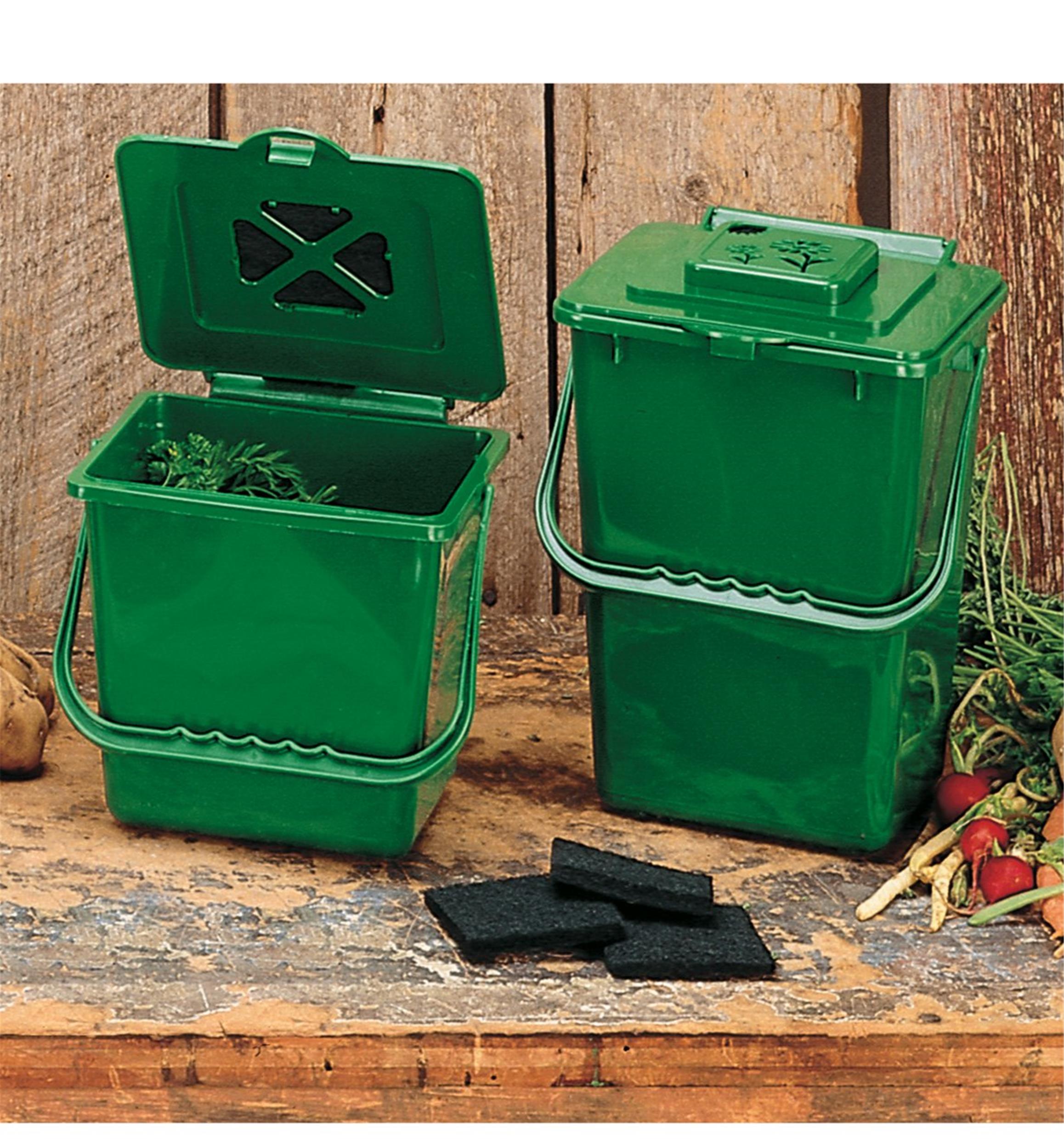 AOSION Bac à compost de comptoir de cuisine, bac à compost de comptoir avec  couvercle, bac à compost de cuisine d'intérieur, récipient à composteur de  comptoir, seau à déchets alimentaires pour cuisine