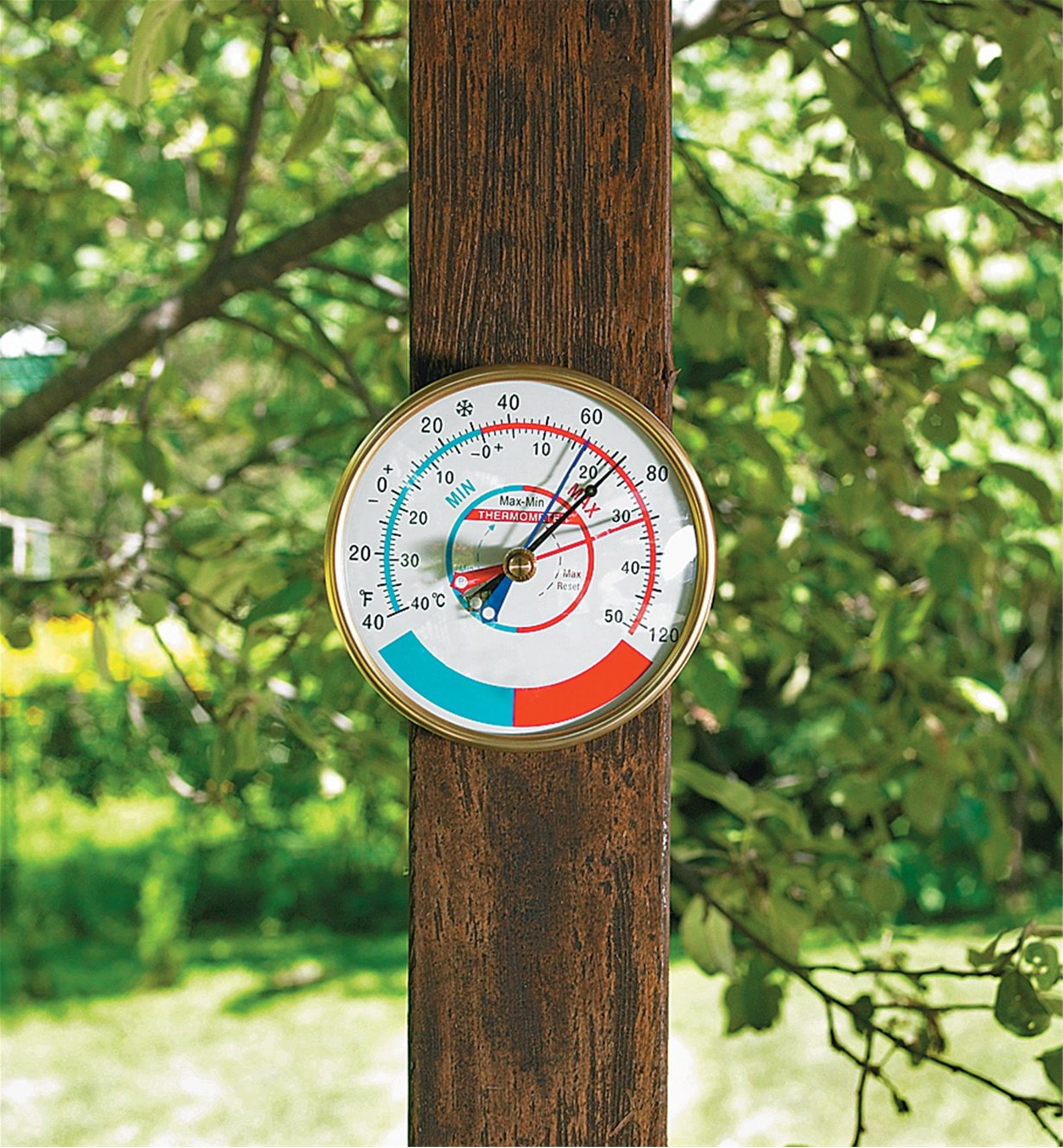 Maximum & Minimum Thermometer Indoor Outdoor Garden Greenhouse