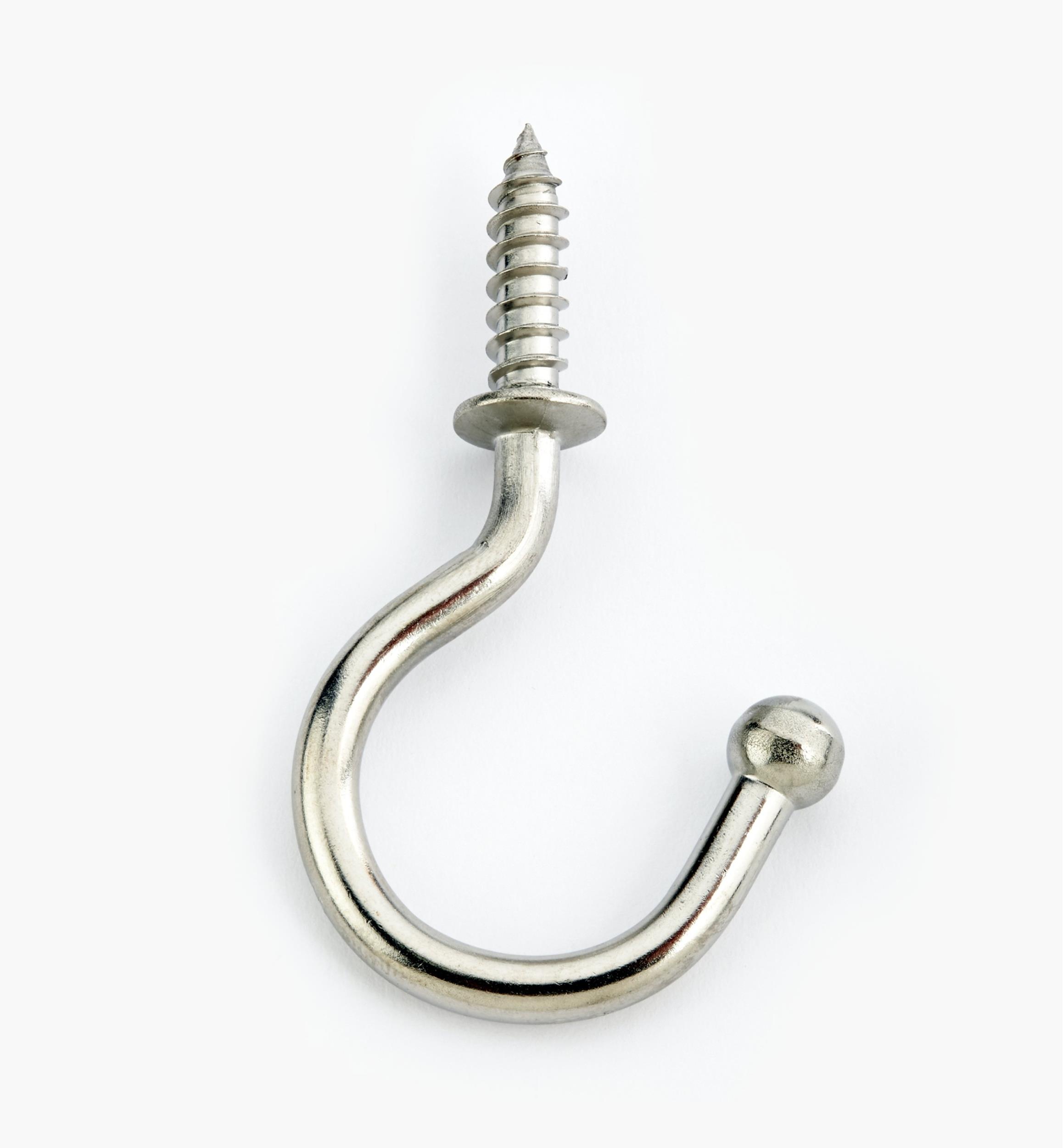 Stainless-Steel Wire Hanging Hooks, 1 9/16