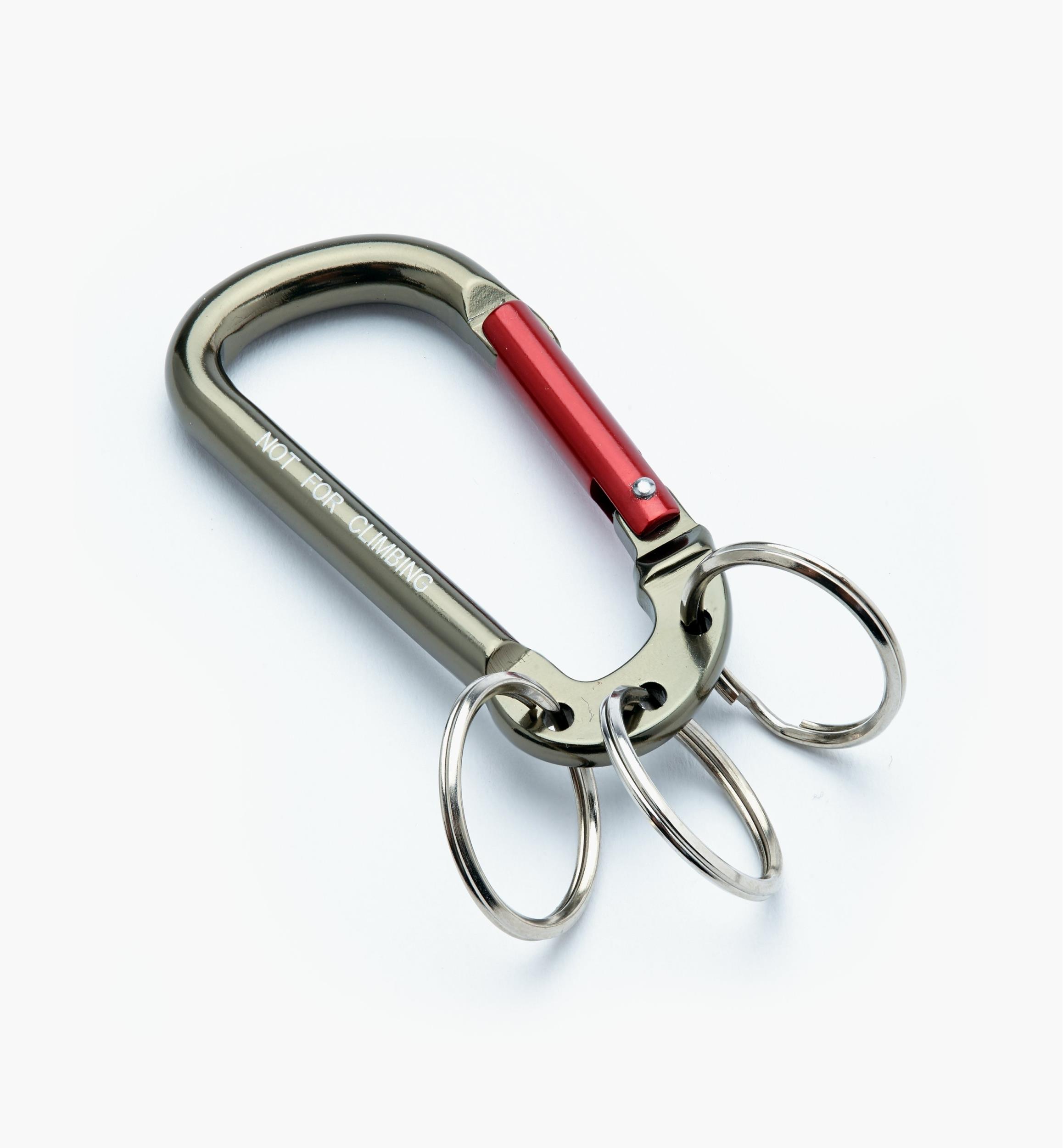 5x Schlüsselringe Premium Split Ring Plated Open Hook Federring Karabiner 