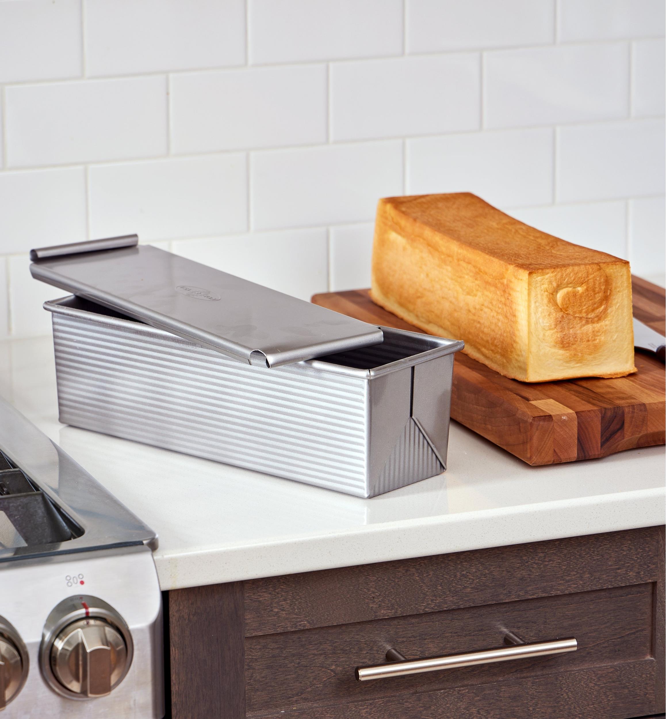 USA Pan usa pan bakeware pullman loaf pan with cover, 13 x 4 inch